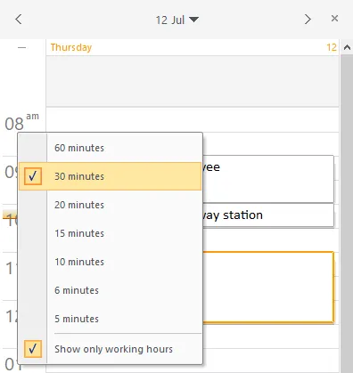 How to create the hourly schedule for day