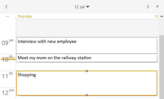How to create the hourly schedule for day