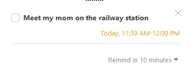 How to remember all forthcoming affairs